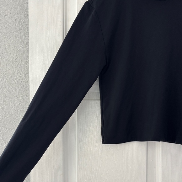 Black Babaton Contour Sleeve Women's Mock Turtleneck - Picture 3 of 3